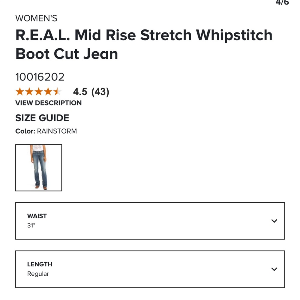 Ladies ariat jeans